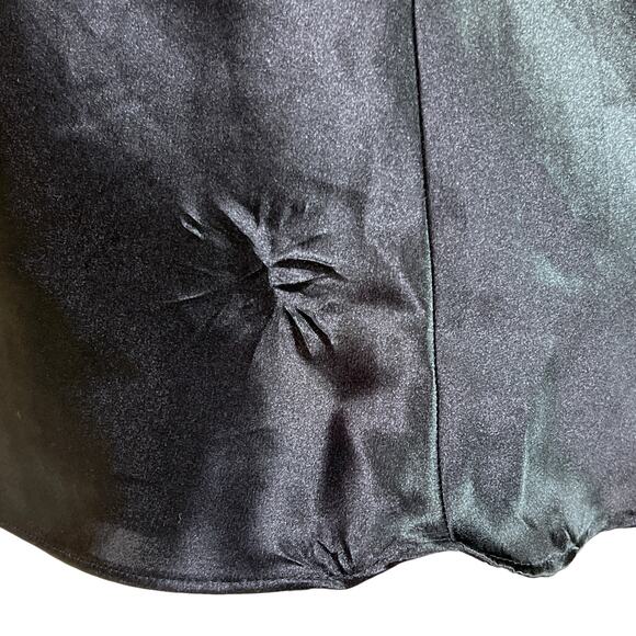 Cinema Shimmery Black Satin Ladies Camisole Cami Tank Top No Stretch - Picture 5 of 8